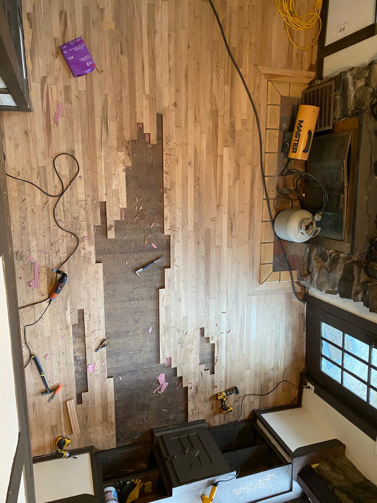 Freshly sanded floor